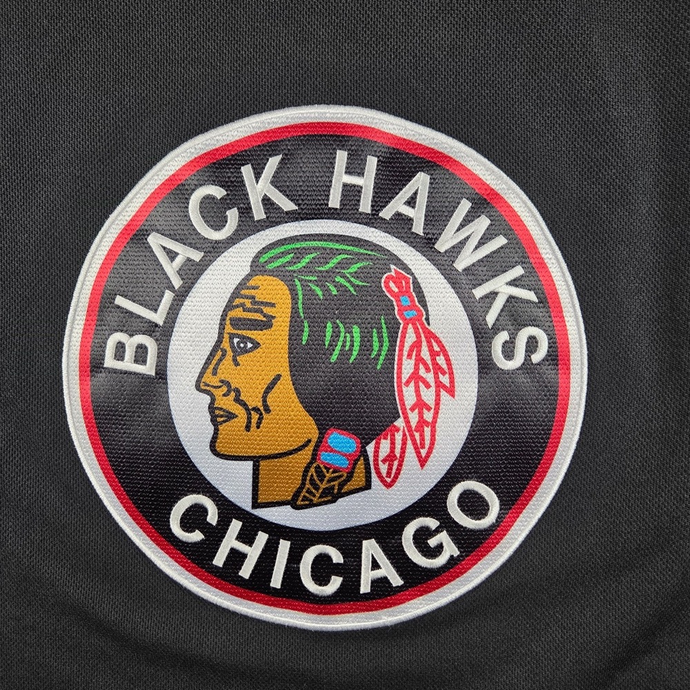 Chicago Blackhawk Retro Reverse Jersey Youth L/XL Black Red NHL Hockey Blank NEW - Picture 2 of 10